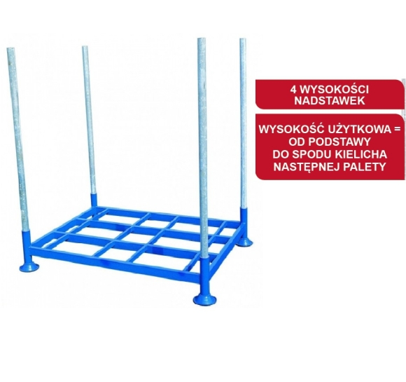 Transport wewnętrzny|Paleta metalowa Jumbo|Zestaw 4 nadstawek